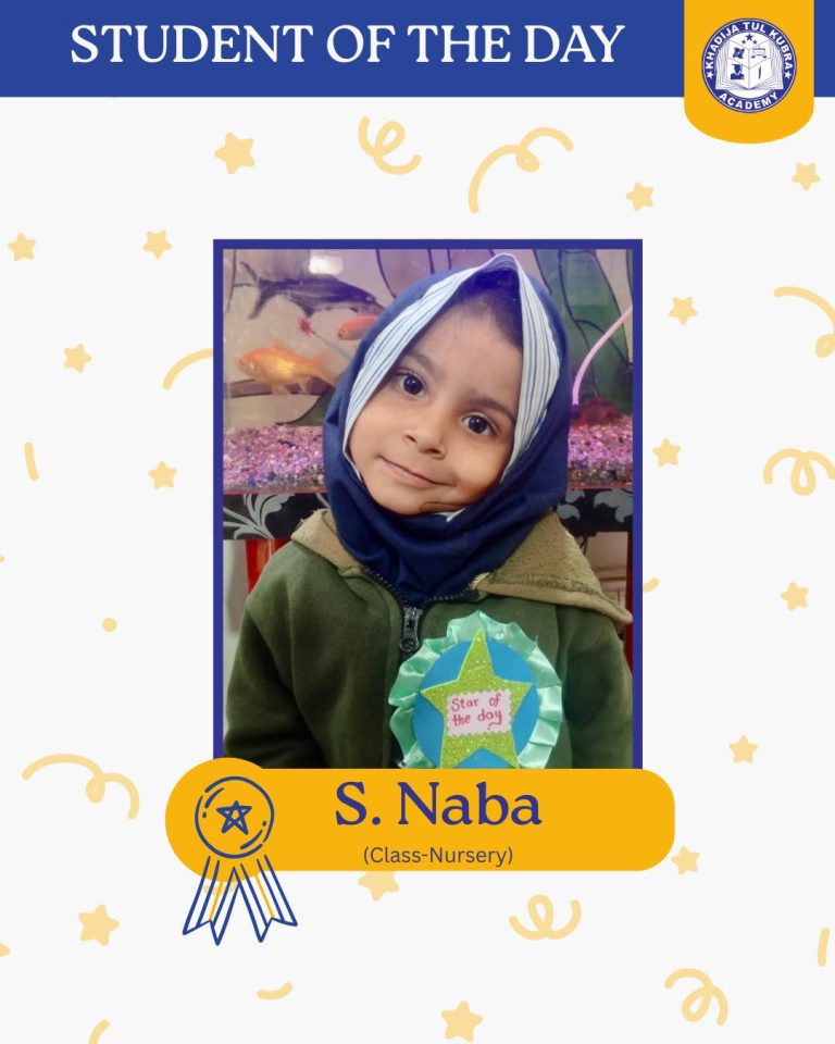 Shining bright like a little star!  Congratulations, S. Naba – our Student of th…