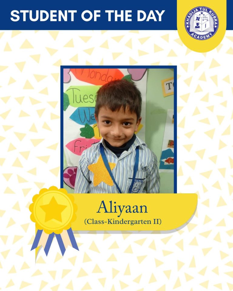Little achievements, big dreams! Well done Aliyaan for being today’s Star Studen…