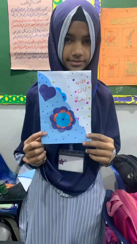 Class 5 girls expressing love and respect through handmade cards 
Celebrating Si…